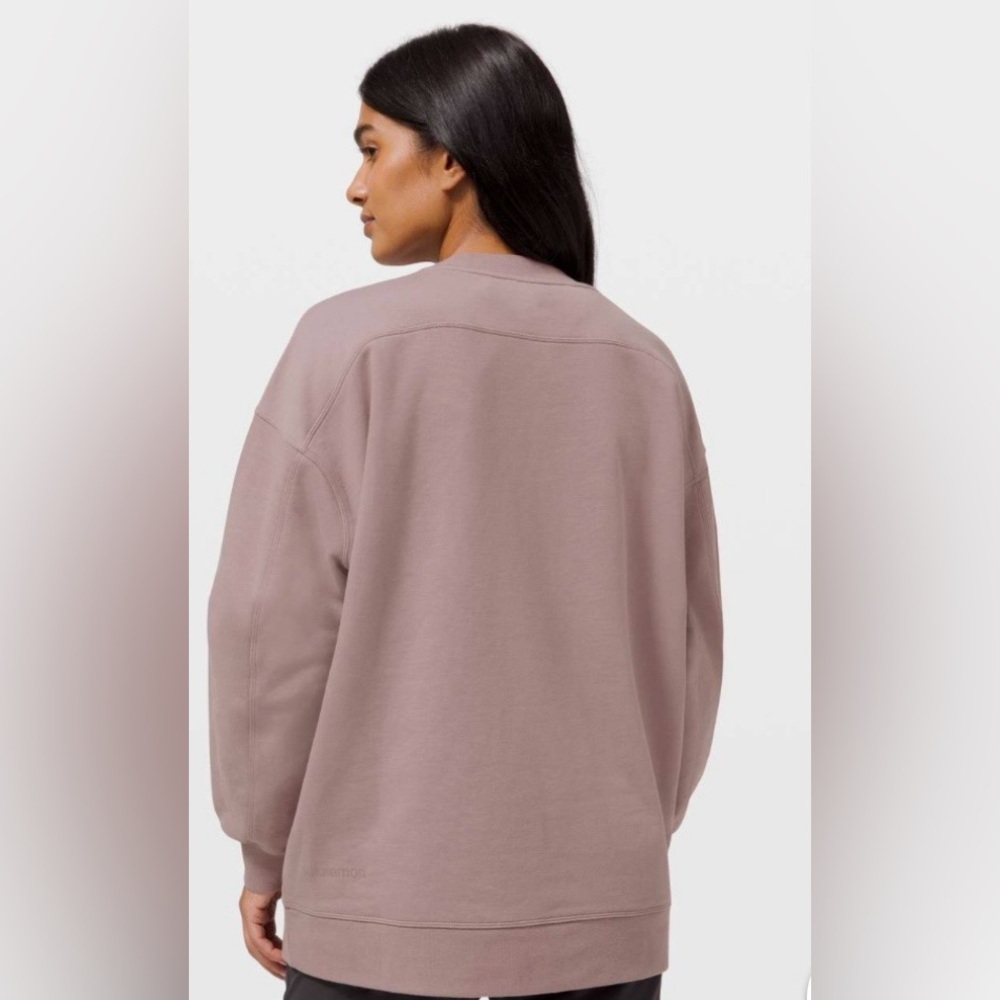 Lululemon Perfectly Oversized Crew Sweatshirt Size Medium Violet Verbana - Picture 2 of 7